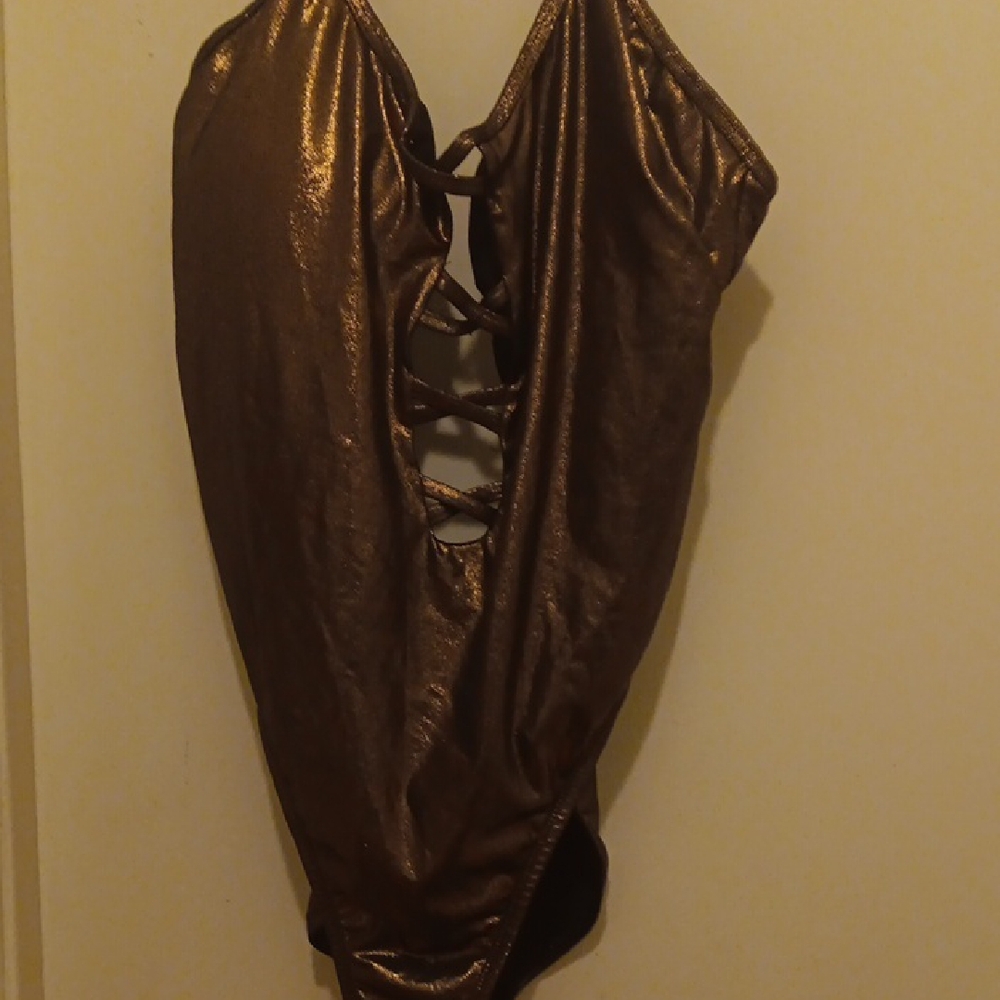 The Bikini Lab Metallic Brown One Piece
